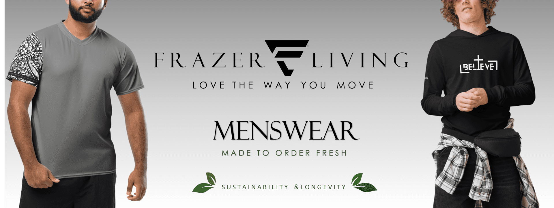 Men's clothing brand Frazer Living.