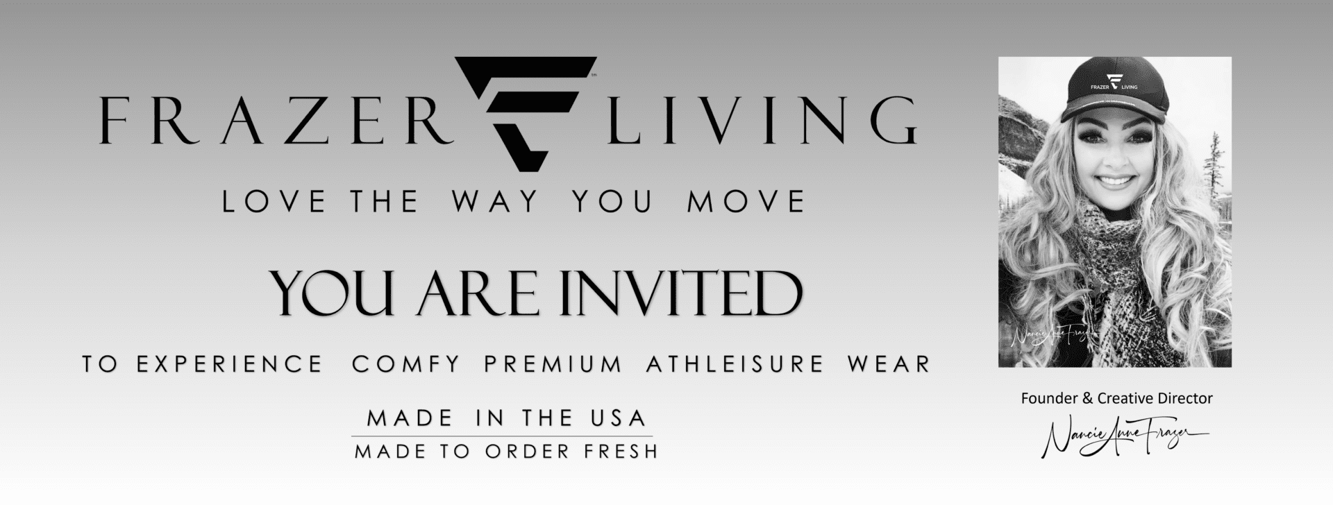 Frazer Living: Comfy premium athleisure wear.