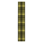 Yellow and black plaid fabric texture.