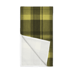 Yellow and black plaid fabric mockup.