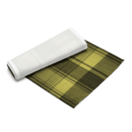 White and plaid fabric swatches.