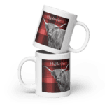 Two mugs with highland cow image.