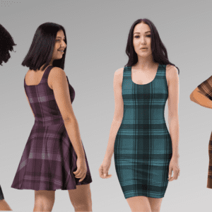 Women's Clothing with a Plaid Pattern