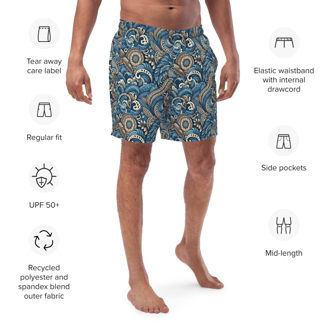 Men's Swim Trunks - Marine Samoan | frazer living