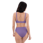 Woman in purple bra and underwear