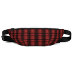 Red and black plaid fanny pack.