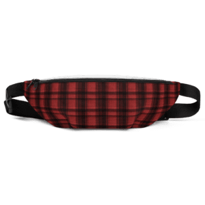 Red and black plaid fanny pack.