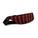 Red and black plaid fanny pack.