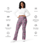 Woman wearing floral print pants