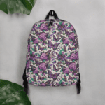 Purple butterfly and flower backpack