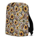 Sunflower and paisley patterned backpack.