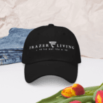 Black baseball cap with Frazier Living logo.