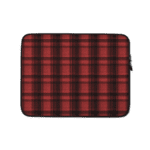 Red and black plaid laptop sleeve.