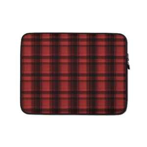 Red and black plaid laptop sleeve.