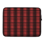 Red and black plaid laptop sleeve.