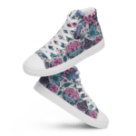 Floral pattern high top sneakers.