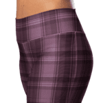 Purple and black plaid leggings.