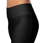 Black leggings on a woman's body.