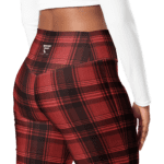 Red and black plaid leggings