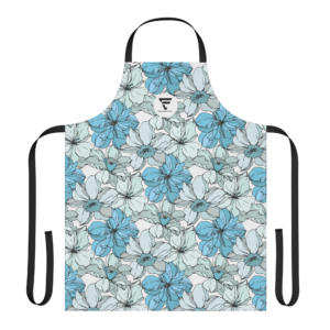 Coastal Bloom | Strap Apron | Blue Mint Florals | Premium Luxe