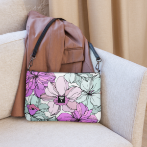 Lakeside Bloom | Crossbody Bag | Fuchsia Pink and Mint Florals | Premium Luxe
