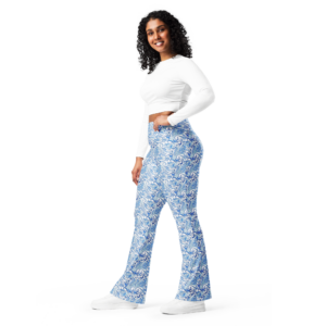 Maisie Indigo Paisley | Flared Stretch Pants | Cobalt Blue on White | Sizes 2XS-XL | Size 2XL-6XL | Premium Luxe