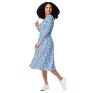 Masie Indigo | Midi Maxi Dress | Blue Paisley on White | Sizes 2XS - XL | Expanded Sizes 2XL - 6XL | Premium Luxe | 7-9 days |