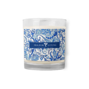 Maisie Indigo Paisley | Glass Jar Soy Wax Candle | Cobalt Blue | Premium Luxe