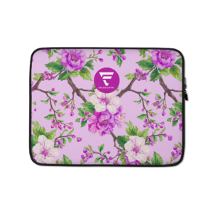 Secret Garden | Fuchsia Pink Peoney on Lilac Fog | Laptop Sleeve | 13" and 15" | Premium Luxe