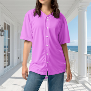 Layla | Varsity Shirt | Violet Fuchsia | Button Down | Premium Luxe