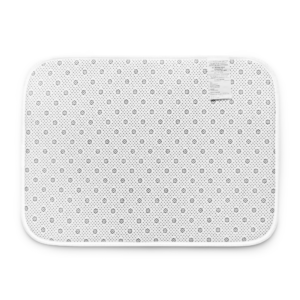 Coastal Bloom | Memory foam bath mat | Bahama blue, mint green, black on white | 24" x 17" & 34" x 21" | Premium Lu