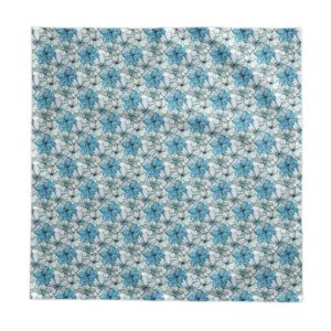 Coastal Bloom | Tablecloth | 58 x 102" | "58 x 58" | Bahama blue, mit green, black on white | Premium Luxe