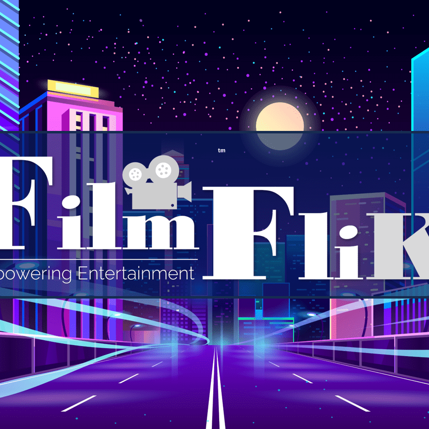 FILMFLIKS Logo wt on CityScape Med.