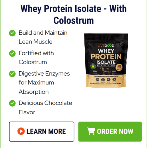 Whey Protein Isolate - with Colostrum